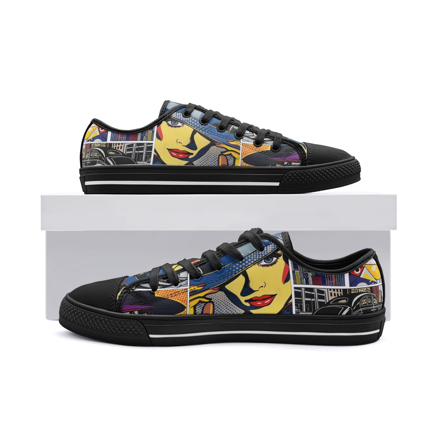 COMICS - Unisex Low Top Canvas Shoes