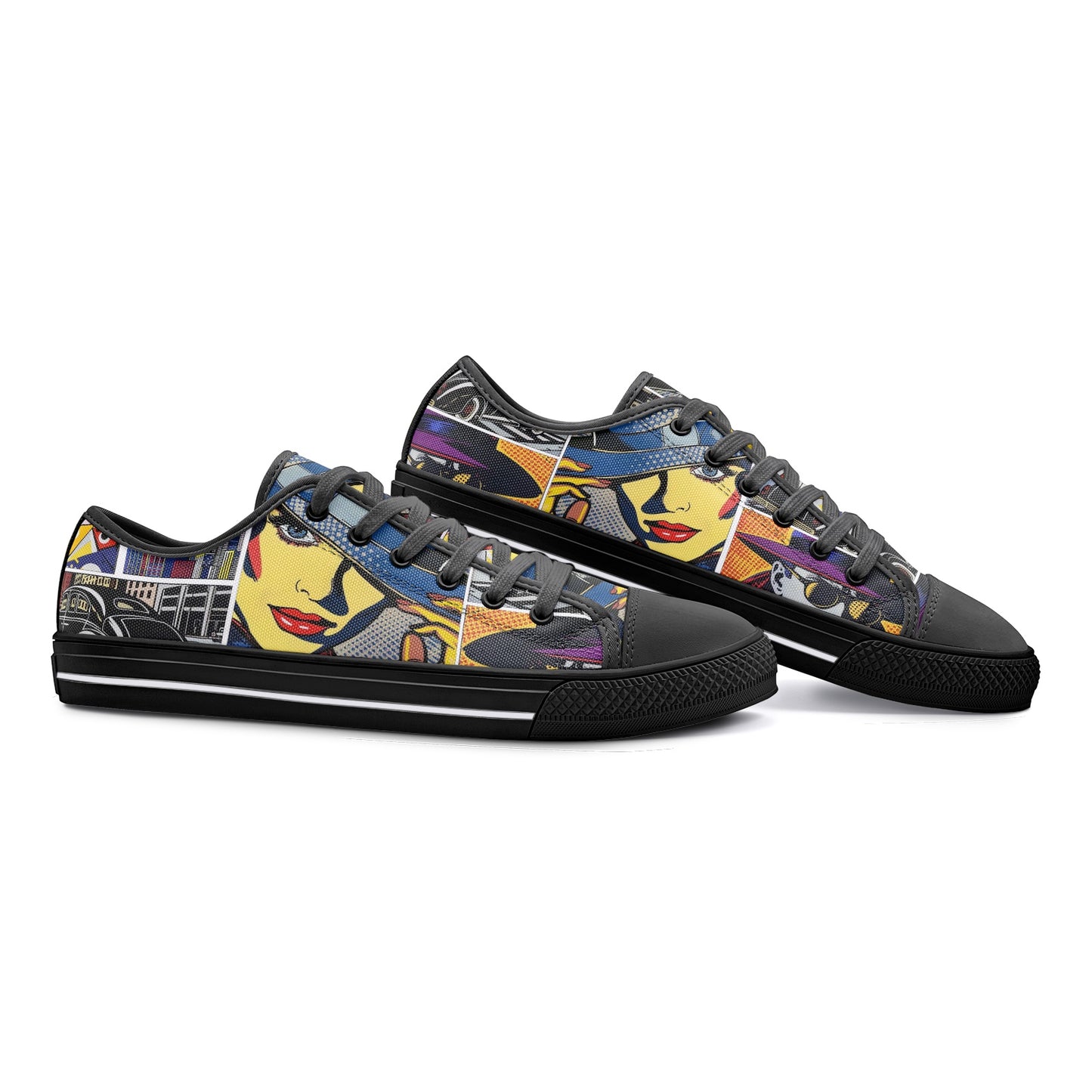 COMICS - Unisex Low Top Canvas Shoes