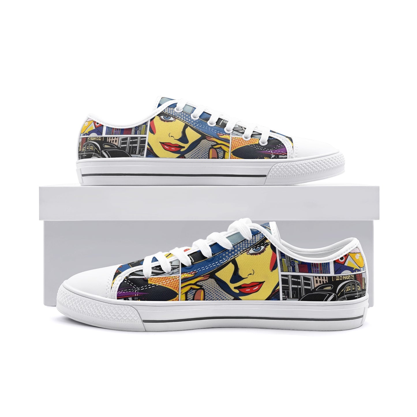 COMICS - Unisex Low Top Canvas Shoes