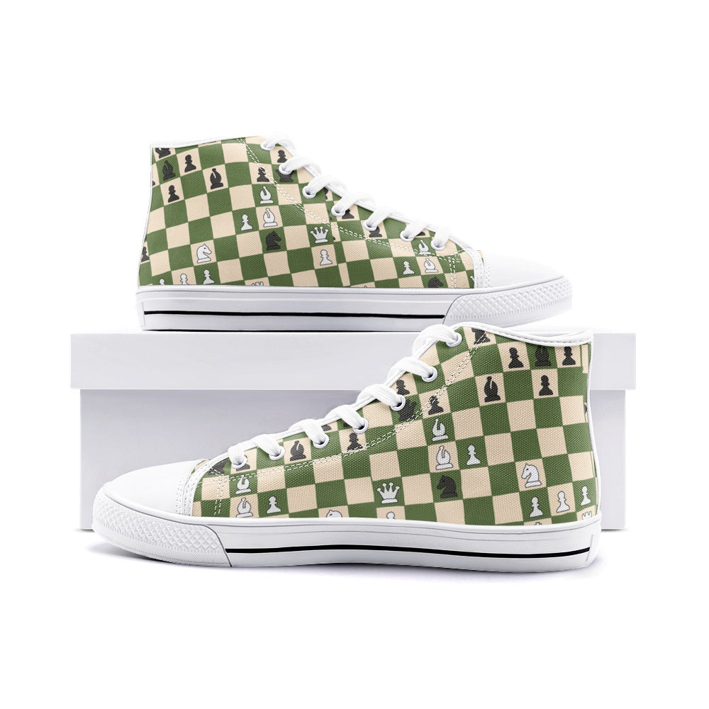 CHESS - Unisex High Top Canvas Shoes