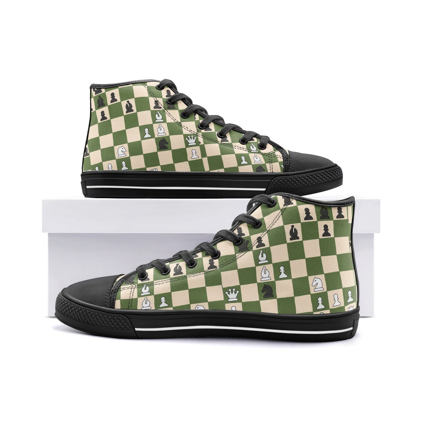 CHESS - Unisex High Top Canvas Shoes